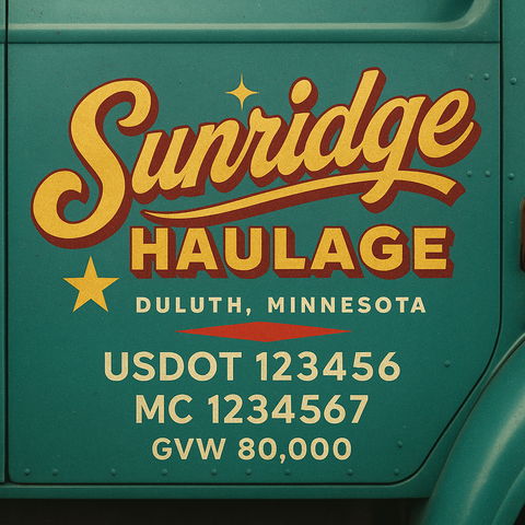 Custom Truck Door Lettering Decal Sticker Signs for US DOT Compliance | Custom USDOT Signs For Compliance | Add Your DOT, MC, GVW, CA, KYU, VIN Or Any Regulation Numbers You Need (Set of 2)