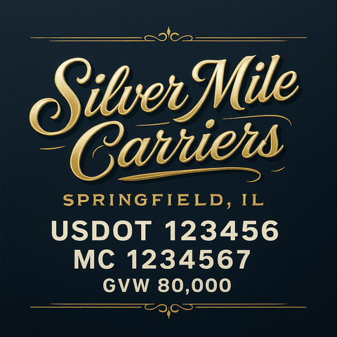 Custom Truck Door Lettering Decal Sticker Signs for US DOT Compliance | Custom USDOT Signs For Compliance | Add Your DOT, MC, GVW, CA, KYU, VIN Or Any Regulation Numbers You Need (Set of 2)