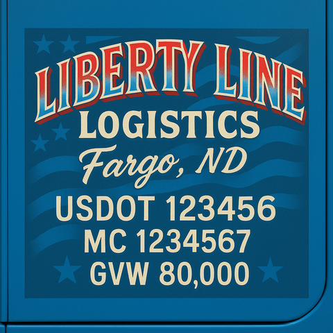 Custom Truck Door Lettering Decal Sticker Signs for US DOT Compliance | Custom USDOT Signs For Compliance | Add Your DOT, MC, GVW, CA, KYU, VIN Or Any Regulation Numbers You Need (Set of 2)