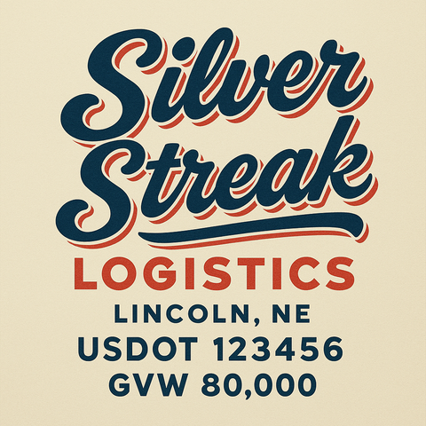 Custom Truck Door Lettering Decal Sticker Signs for US DOT Compliance | Custom USDOT Signs For Compliance | Add Your DOT, MC, GVW, CA, KYU, VIN Or Any Regulation Numbers You Need (Set of 2) (Copy)