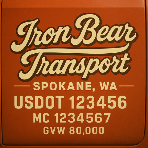 Custom Truck Door Lettering Decal Sticker Signs for US DOT Compliance | Custom USDOT Signs For Compliance | Add Your DOT, MC, GVW, CA, KYU, VIN Or Any Regulation Numbers You Need (Set of 2) (Copy)