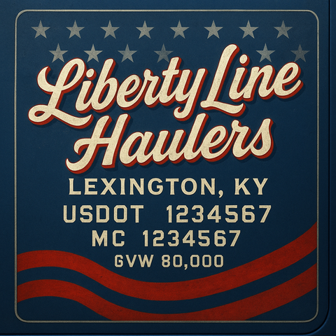 Custom Truck Door Lettering Decal Sticker Signs for US DOT Compliance | Custom USDOT Signs For Compliance | Add Your DOT, MC, GVW, CA, KYU, VIN Or Any Regulation Numbers You Need (Set of 2) (Copy)