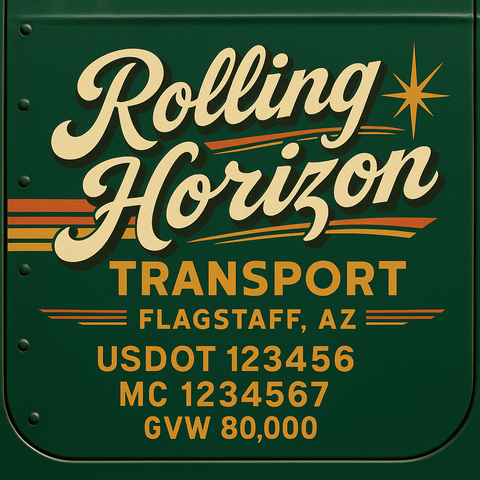 Custom Truck Door Lettering Decal Sticker Signs for US DOT Compliance | Custom USDOT Signs For Compliance | Add Your DOT, MC, GVW, CA, KYU, VIN Or Any Regulation Numbers You Need (Set of 2) (Copy)