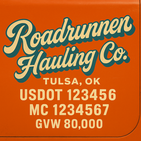 Custom Truck Door Lettering Decal Sticker Signs for US DOT Compliance | Custom USDOT Signs For Compliance | Add Your DOT, MC, GVW, CA, KYU, VIN Or Any Regulation Numbers You Need (Set of 2)