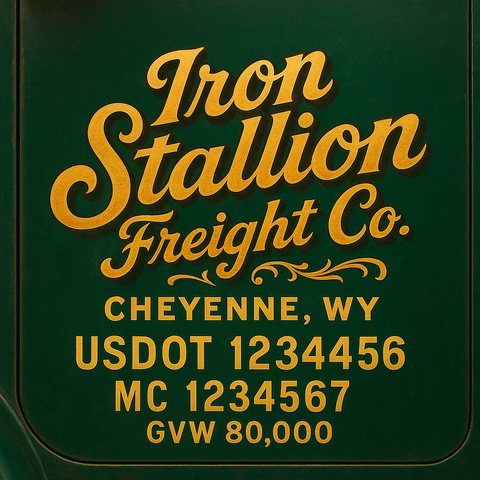 Custom Truck Door Lettering Decal Sticker Signs for US DOT Compliance | Custom USDOT Signs For Compliance | Add Your DOT, MC, GVW, CA, KYU, VIN Or Any Regulation Numbers You Need (Set of 2)