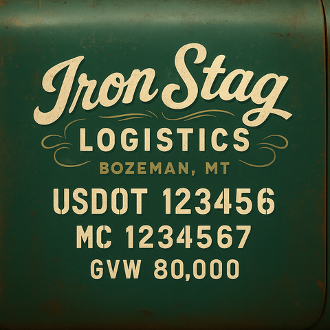 Custom Truck Door Lettering Decal Sticker Signs for US DOT Compliance | Custom USDOT Signs For Compliance | Add Your DOT, MC, GVW, CA, KYU, VIN Or Any Regulation Numbers You Need (Set of 2)