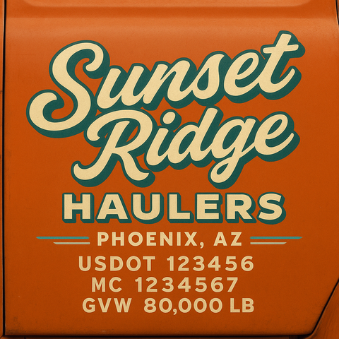 Custom Truck Door Lettering Decal Sticker Signs for US DOT Compliance | Custom USDOT Signs For Compliance | Add Your DOT, MC, GVW, CA, KYU, VIN Or Any Regulation Numbers You Need (Set of 2)