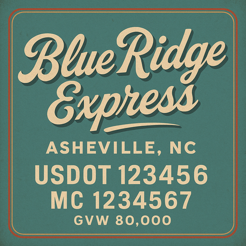 Custom Truck Door Lettering Decal Sticker Signs for US DOT Compliance | Custom USDOT Signs For Compliance | Add Your DOT, MC, GVW, CA, KYU, VIN Or Any Regulation Numbers You Need (Set of 2)