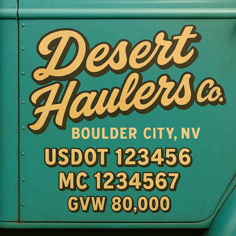 Custom Truck Door Lettering Decal Sticker Signs for US DOT Compliance | Custom USDOT Signs For Compliance | Add Your DOT, MC, GVW, CA, KYU, VIN Or Any Regulation Numbers You Need (Set of 2)