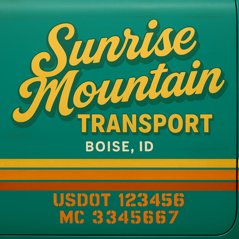Custom Truck Door Lettering Decal Sticker Signs for US DOT Compliance | Custom USDOT Signs For Compliance | Add Your DOT, MC, GVW, CA, KYU, VIN Or Any Regulation Numbers You Need (Set of 2)