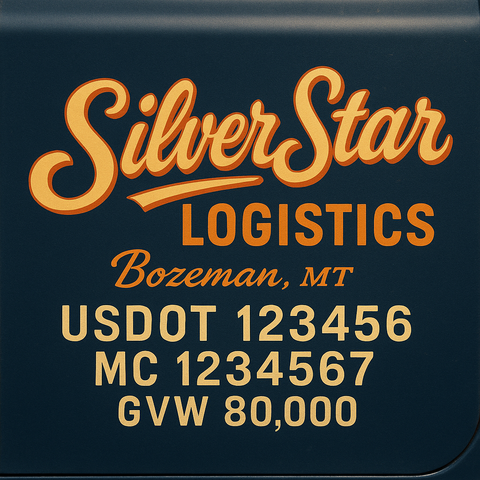 Custom Truck Door Lettering Decal Sticker Signs for US DOT Compliance | Custom USDOT Signs For Compliance | Add Your DOT, MC, GVW, CA, KYU, VIN Or Any Regulation Numbers You Need (Set of 2)