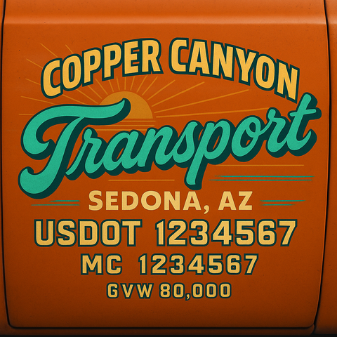 Custom Truck Door Lettering Decal Sticker Signs for US DOT Compliance | Custom USDOT Signs For Compliance | Add Your DOT, MC, GVW, CA, KYU, VIN Or Any Regulation Numbers You Need (Set of 2)