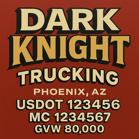 Custom Truck Door Lettering Decal Sticker Signs for US DOT Compliance | Custom USDOT Signs For Compliance | Add Your DOT, MC, GVW, CA, KYU, VIN Or Any Regulation Numbers You Need (Set of 2)