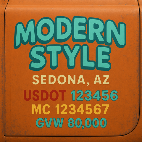 Custom Truck Door Lettering Decal Sticker Signs for US DOT Compliance | Custom USDOT Signs For Compliance | Add Your DOT, MC, GVW, CA, KYU, VIN Or Any Regulation Numbers You Need (Set of 2)