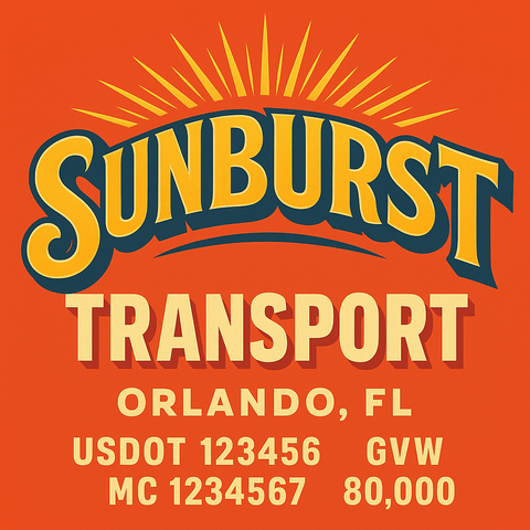 Custom Truck Door Lettering Decal Sticker Signs for US DOT Compliance | Custom USDOT Signs For Compliance | Add Your DOT, MC, GVW, CA, KYU, VIN Or Any Regulation Numbers You Need (Set of 2)