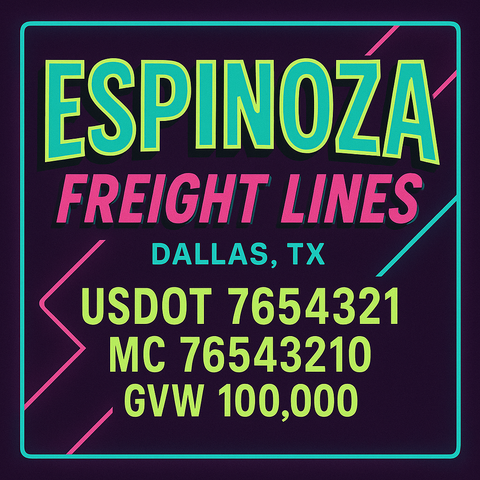 Custom Truck Door Lettering Decal Sticker Signs for US DOT Compliance | Custom USDOT Signs For Compliance | Add Your DOT, MC, GVW, CA, KYU, VIN Or Any Regulation Numbers You Need (Set of 2)