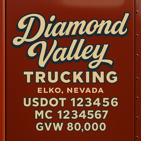 Custom Truck Door Lettering Decal Sticker Signs for US DOT Compliance | Custom USDOT Signs For Compliance | Add Your DOT, MC, GVW, CA, KYU, VIN Or Any Regulation Numbers You Need (Set of 2)