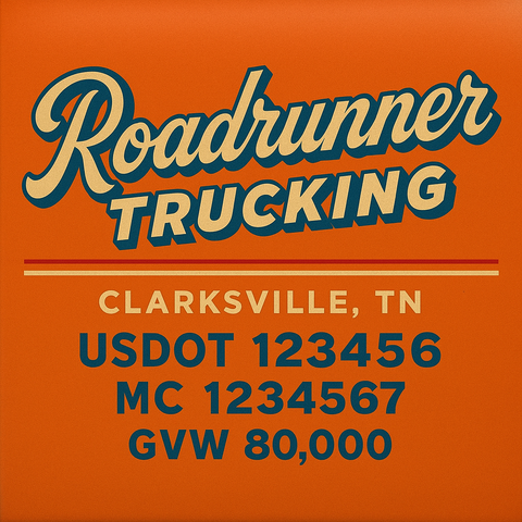 Custom Truck Door Lettering Decal Sticker Signs for US DOT Compliance | Custom USDOT Signs For Compliance | Add Your DOT, MC, GVW, CA, KYU, VIN Or Any Regulation Numbers You Need (Set of 2)