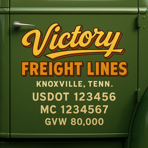 Custom Truck Door Lettering Decal Sticker Signs for US DOT Compliance | Custom USDOT Signs For Compliance | Add Your DOT, MC, GVW, CA, KYU, VIN Or Any Regulation Numbers You Need (Set of 2)