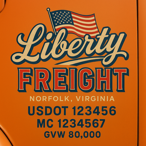 Custom Truck Door Lettering Decal Sticker Signs for US DOT Compliance | Custom USDOT Signs For Compliance | Add Your DOT, MC, GVW, CA, KYU, VIN Or Any Regulation Numbers You Need (Set of 2)