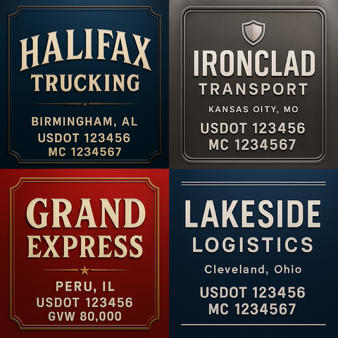 Custom Truck Door Lettering Decal Sticker Signs for US DOT Compliance | Custom USDOT Signs For Compliance | Add Your DOT, MC, GVW, CA, KYU, VIN Or Any Regulation Numbers You Need (Set of 2)