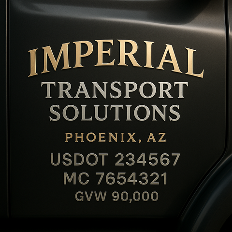 Custom Truck Door Lettering Decal Sticker Signs for US DOT Compliance | Custom USDOT Signs For Compliance | Add Your DOT, MC, GVW, CA, KYU, VIN Or Any Regulation Numbers You Need (Set of 2)