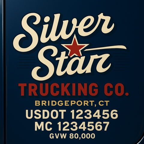 Custom Truck Door Lettering Decal Sticker Signs for US DOT Compliance | Custom USDOT Signs For Compliance | Add Your DOT, MC, GVW, CA, KYU, VIN Or Any Regulation Numbers You Need (Set of 2)