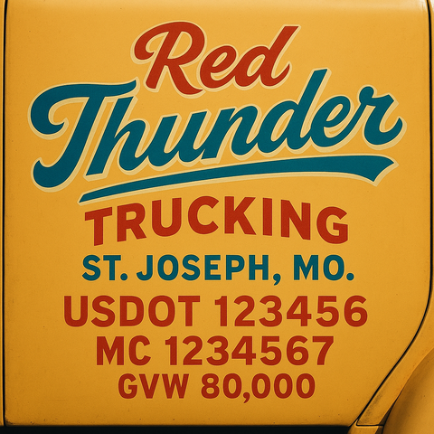 Custom Truck Door Lettering Decal Sticker Signs for US DOT Compliance | Custom USDOT Signs For Compliance | Add Your DOT, MC, GVW, CA, KYU, VIN Or Any Regulation Numbers You Need (Set of 2)