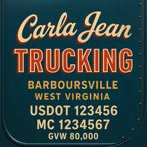 Custom Truck Door Lettering Decal Sticker Signs for US DOT Compliance | Custom USDOT Signs For Compliance | Add Your DOT, MC, GVW, CA, KYU, VIN Or Any Regulation Numbers You Need (Set of 2)