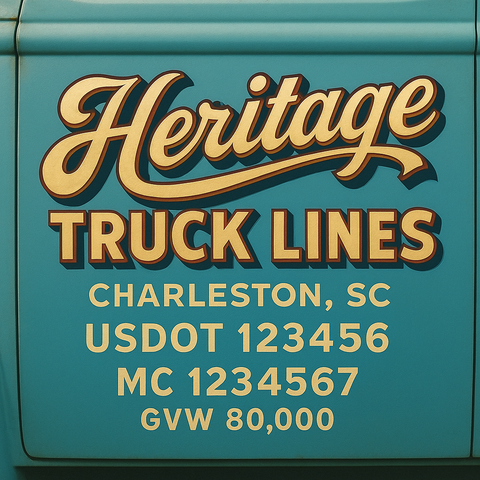 Custom Truck Door Lettering Decal Sticker Signs for US DOT Compliance | Custom USDOT Signs For Compliance | Add Your DOT, MC, GVW, CA, KYU, VIN Or Any Regulation Numbers You Need (Set of 2)