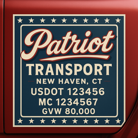 Custom Truck Door Lettering Decal Sticker Signs for US DOT Compliance | Custom USDOT Signs For Compliance | Add Your DOT, MC, GVW, CA, KYU, VIN Or Any Regulation Numbers You Need (Set of 2)