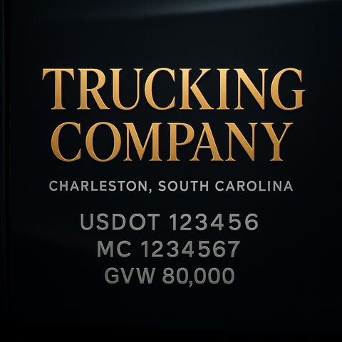 Custom Truck Door Lettering Decal Sticker Signs for US DOT Compliance | Custom USDOT Signs For Compliance | Add Your DOT, MC, GVW, CA, KYU, VIN Or Any Regulation Numbers You Need (Set of 2)