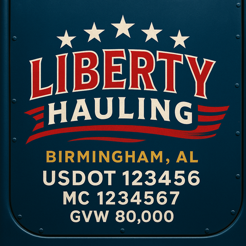 Custom Truck Door Lettering Decal Sticker Signs for US DOT Compliance | Custom USDOT Signs For Compliance | Add Your DOT, MC, GVW, CA, KYU, VIN Or Any Regulation Numbers You Need (Set of 2)