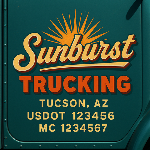Custom Truck Door Lettering Decal Sticker Signs for US DOT Compliance | Custom USDOT Signs For Compliance | Add Your DOT, MC, GVW, CA, KYU, VIN Or Any Regulation Numbers You Need (Set of 2)