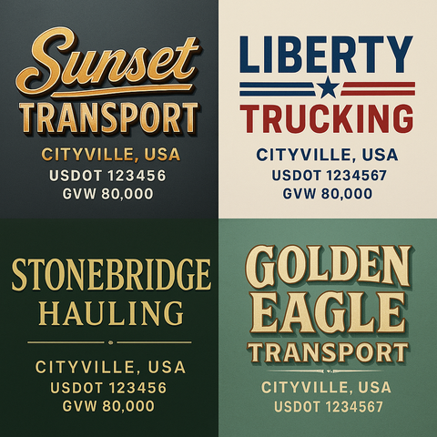 Custom Truck Door Lettering Decal Sticker Signs for US DOT Compliance | Custom USDOT Signs For Compliance | Add Your DOT, MC, GVW, CA, KYU, VIN Or Any Regulation Numbers You Need (Set of 2)