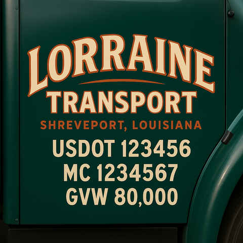 Custom Truck Door Lettering Decal Sticker Signs for US DOT Compliance | Custom USDOT Signs For Compliance | Add Your DOT, MC, GVW, CA, KYU, VIN Or Any Regulation Numbers You Need (Set of 2)