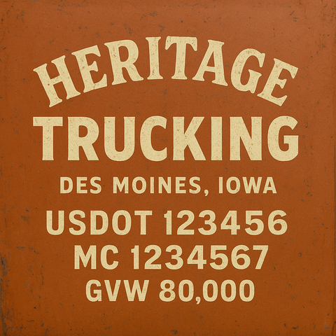 Custom Truck Door Lettering Decal Sticker Signs for US DOT Compliance | Custom USDOT Signs For Compliance | Add Your DOT, MC, GVW, CA, KYU, VIN Or Any Regulation Numbers You Need (Set of 2)