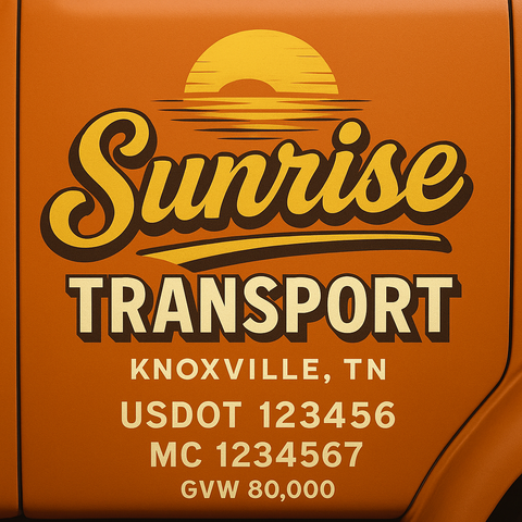 Custom Truck Door Lettering Decal Sticker Signs for US DOT Compliance | Custom USDOT Signs For Compliance | Add Your DOT, MC, GVW, CA, KYU, VIN Or Any Regulation Numbers You Need (Set of 2)