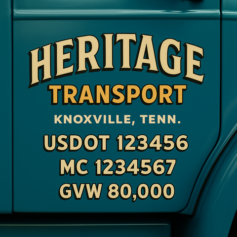 Custom Truck Door Lettering Decal Sticker Signs for US DOT Compliance | Custom USDOT Signs For Compliance | Add Your DOT, MC, GVW, CA, KYU, VIN Or Any Regulation Numbers You Need (Set of 2)