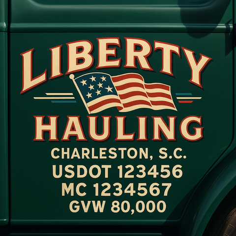Custom Truck Door Lettering Decal Sticker Signs for US DOT Compliance | Custom USDOT Signs For Compliance | Add Your DOT, MC, GVW, CA, KYU, VIN Or Any Regulation Numbers You Need (Set of 2)