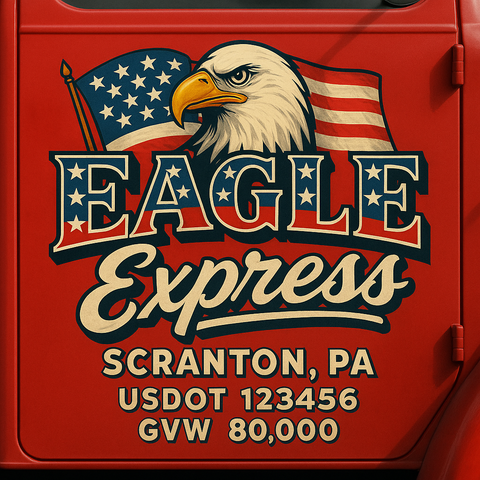Custom Truck Door Lettering Decal Sticker Signs for US DOT Compliance | Custom USDOT Signs For Compliance | Add Your DOT, MC, GVW, CA, KYU, VIN Or Any Regulation Numbers You Need (Set of 2)