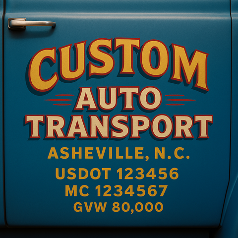 Custom Truck Door Lettering Decal Sticker Signs for US DOT Compliance | Custom USDOT Signs For Compliance | Add Your DOT, MC, GVW, CA, KYU, VIN Or Any Regulation Numbers You Need (Set of 2)