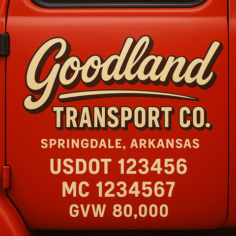 Custom Truck Door Lettering Decal Sticker Signs for US DOT Compliance | Custom USDOT Signs For Compliance | Add Your DOT, MC, GVW, CA, KYU, VIN Or Any Regulation Numbers You Need (Set of 2)