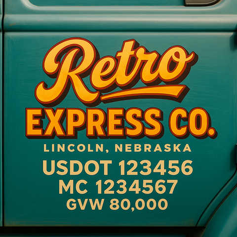 Custom Truck Door Lettering Decal Sticker Signs for US DOT Compliance | Custom USDOT Signs For Compliance | Add Your DOT, MC, GVW, CA, KYU, VIN Or Any Regulation Numbers You Need (Set of 2)