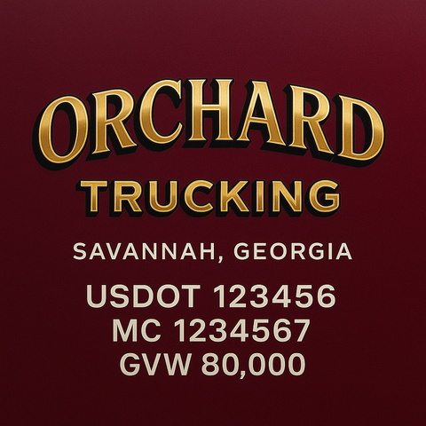 Custom Truck Door Lettering Decal Sticker Signs for US DOT Compliance | Custom USDOT Signs For Compliance | Add Your DOT, MC, GVW, CA, KYU, VIN Or Any Regulation Numbers You Need (Set of 2)