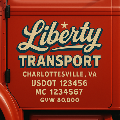Custom Truck Door Lettering Decal Sticker Signs for US DOT Compliance | Custom USDOT Signs For Compliance | Add Your DOT, MC, GVW, CA, KYU, VIN Or Any Regulation Numbers You Need (Set of 2)