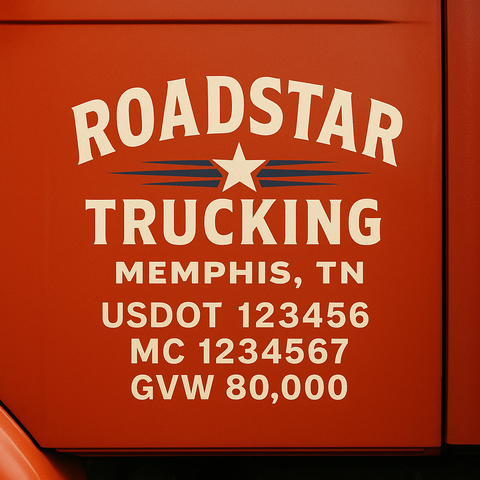 Custom Truck Door Lettering Decal Sticker Signs for US DOT Compliance | Custom USDOT Signs For Compliance | Add Your DOT, MC, GVW, CA, KYU, VIN Or Any Regulation Numbers You Need (Set of 2)