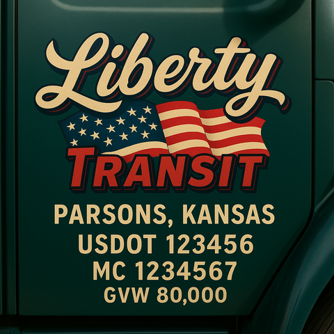 Custom Truck Door Lettering Decal Sticker Signs for US DOT Compliance | Custom USDOT Signs For Compliance | Add Your DOT, MC, GVW, CA, KYU, VIN Or Any Regulation Numbers You Need (Set of 2)