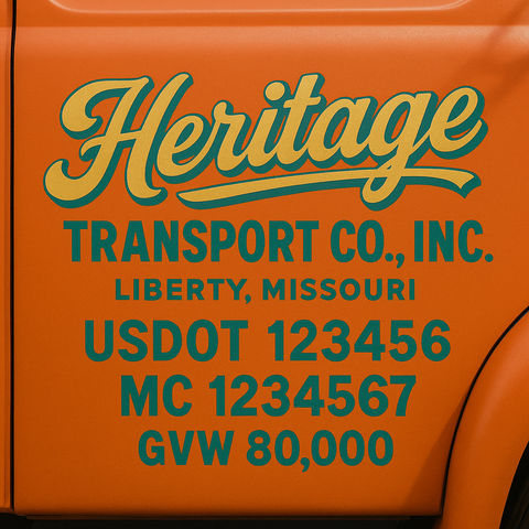 Custom Truck Door Lettering Decal Sticker Signs for US DOT Compliance | Custom USDOT Signs For Compliance | Add Your DOT, MC, GVW, CA, KYU, VIN Or Any Regulation Numbers You Need (Set of 2)