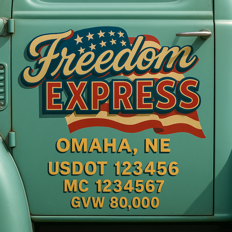 Custom Truck Door Lettering Decal Sticker Signs for US DOT Compliance | Custom USDOT Signs For Compliance | Add Your DOT, MC, GVW, CA, KYU, VIN Or Any Regulation Numbers You Need (Set of 2)